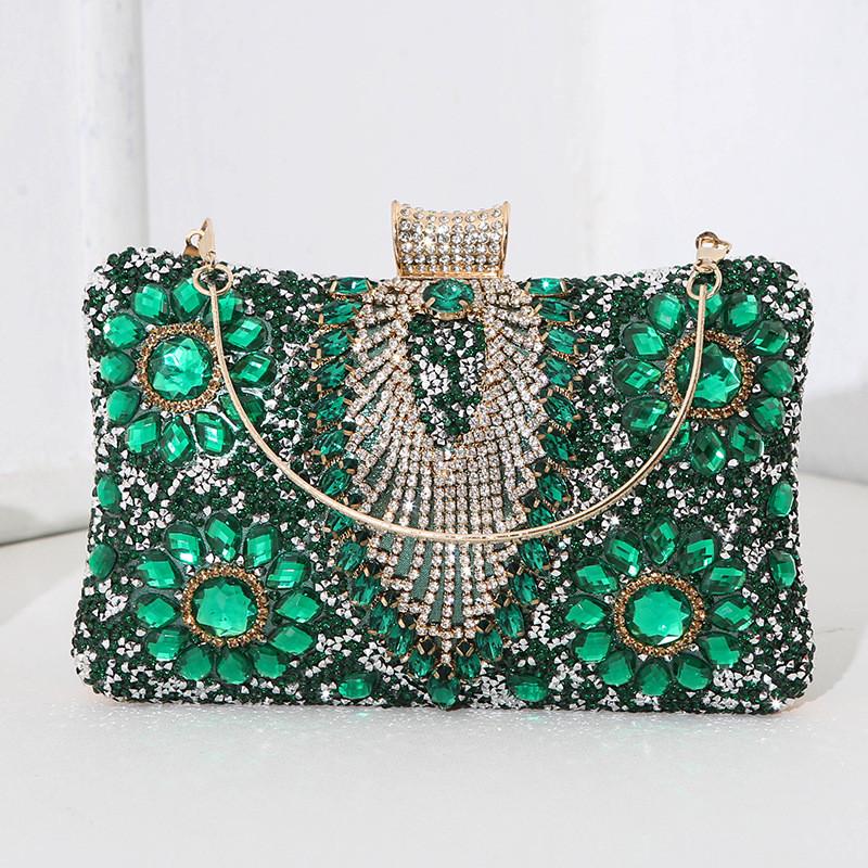 Luxe Ladies Evening Bag With Sparkling Rhinestones For Weddings And Gala Events