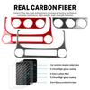 Real Soft Carbon Fiber Sticker For Jeep Wrangler JK JKU 2011 2012 2013 2014 2015 2016 2017 Car AC Cigarette Light Panel Trim