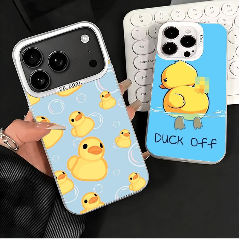 Funny Cute Cartoon Duck Soft Phone Case for iPhone 15 16 17 Pro Max 17Air 16E 14 Plus 13 12 Mini Shockproof Cover Back Shell