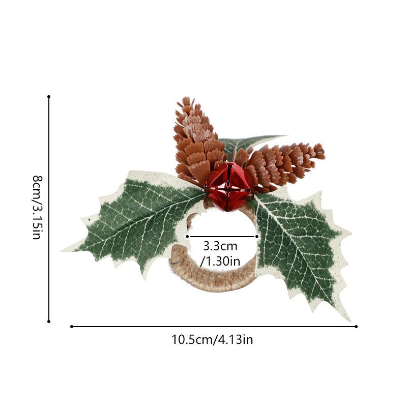 1 шт., украшение стола, рождественская натуральная джутовая пряжка для салфеток, держатель для салфеток, пряжка для полотенец, кольцо для салфеток