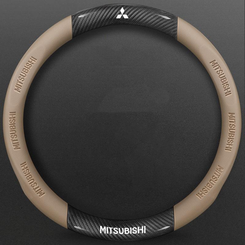 cxbkdv1 Car Carbon Fiber Leather Steering Wheel Cover For Mitsubishi RALLIART ASX Colt Eclipse Galant LANCER EX OUTLANDER Pajero Triton