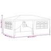 Professional Party Tent with Side Walls 4*6 m White 90 g m²