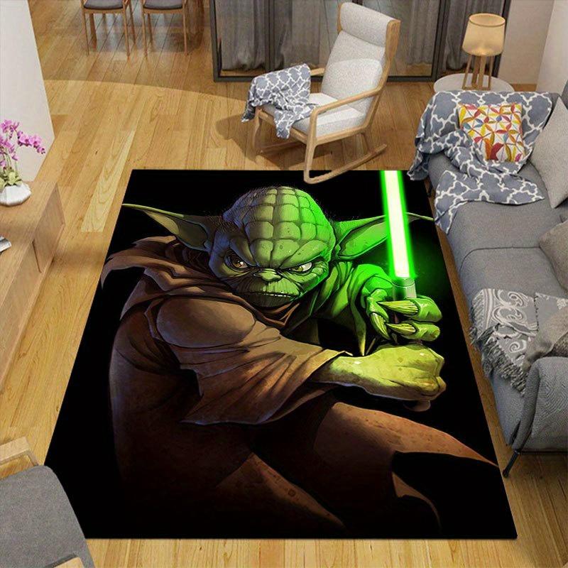 1pc Star wars Yoda Pattern Carpet Area Rug Non-slip Carpet Hand Washable Floor Mat Suitable For Living Room Bedroom Home Decor Room Decor Ch