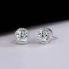 Timeless Solitaire Stud Earrings: 4-Prong Round Setting with Moissanite/CZ, Minimalist & Versatile Fine Jewelry
