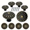 10 Pcs Antique Bronze Drawer Knobs Vintage Chic Drawer Pull Knobs Wardrobe Furniture Drawer Pulls Deluxe Hardware Kitchen Cabinet Pulls with Screws