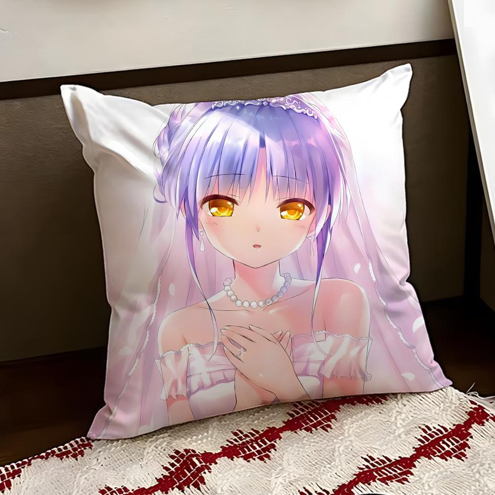 AAngel BBeats Аниме Наволочка Двусторонняя Мягкая Прочная Подушка Чехол Для Дома Автомобиля Многоцелевое Использование для Ежедневного Комфорта