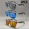 3PCS Fashion Sunglasses Men Luxury Brand Designer Vintage Outdoor Driving Sun Glasses Male Goggles Shadow Oculos