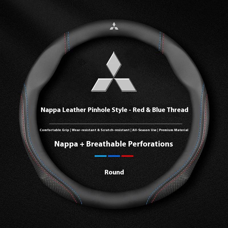 For Mitsubishi Outlander Pajero Asx Colt Lancer EX Evolution X L200 Triton RALLIART Delica Eclipse Car Steering Wheel Cover