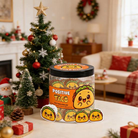 Позитивная банка Тако 60 Карточек с аффирмациями для эмоциональной поддержки Рождественские подарки в чулок Подарок на день рождения для женщин Мужчин Друзей Подростков Коллег Учителей