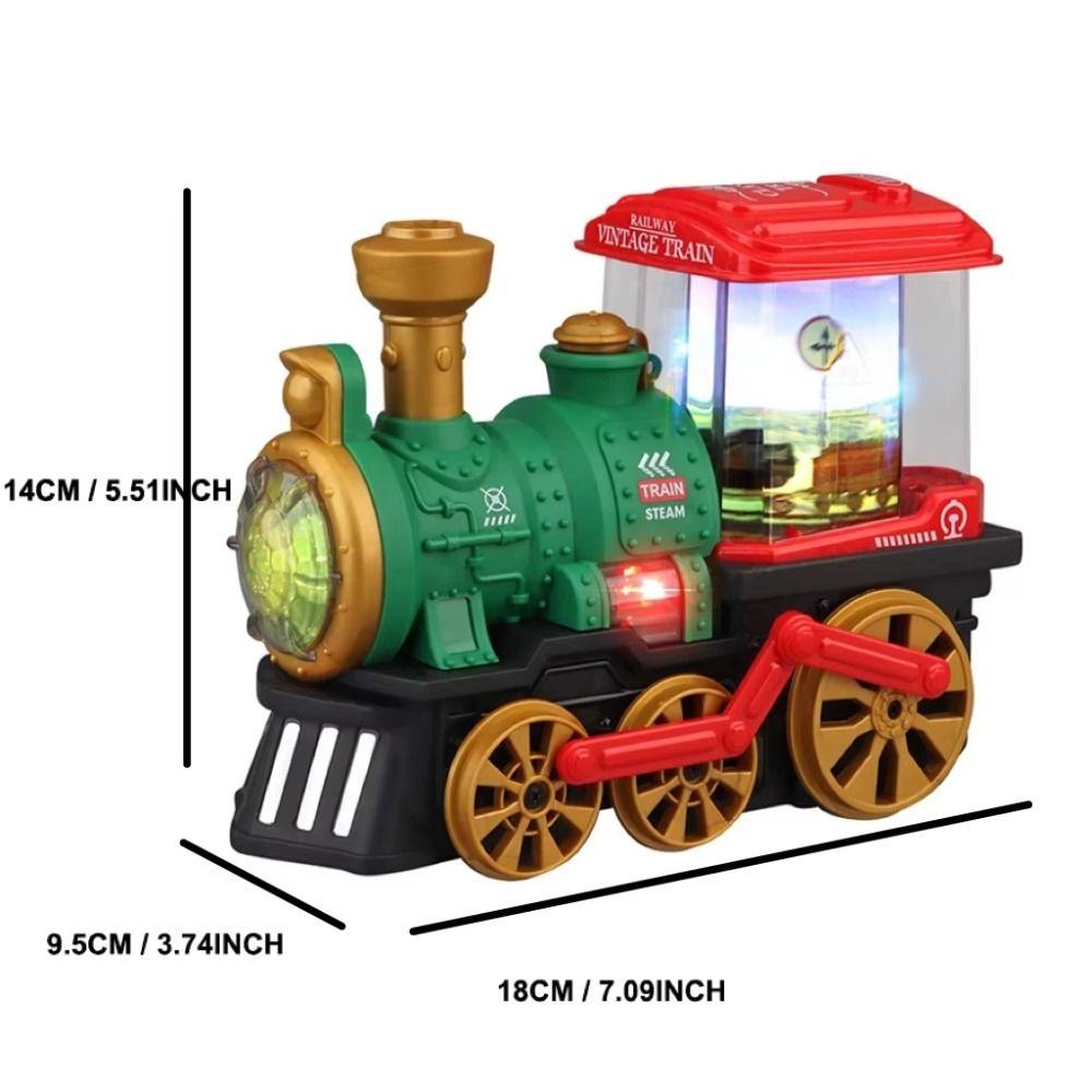 Sounding Spray Train Toy Simulation Steam Educational Toy Creative Electric Steam Train  Gift
