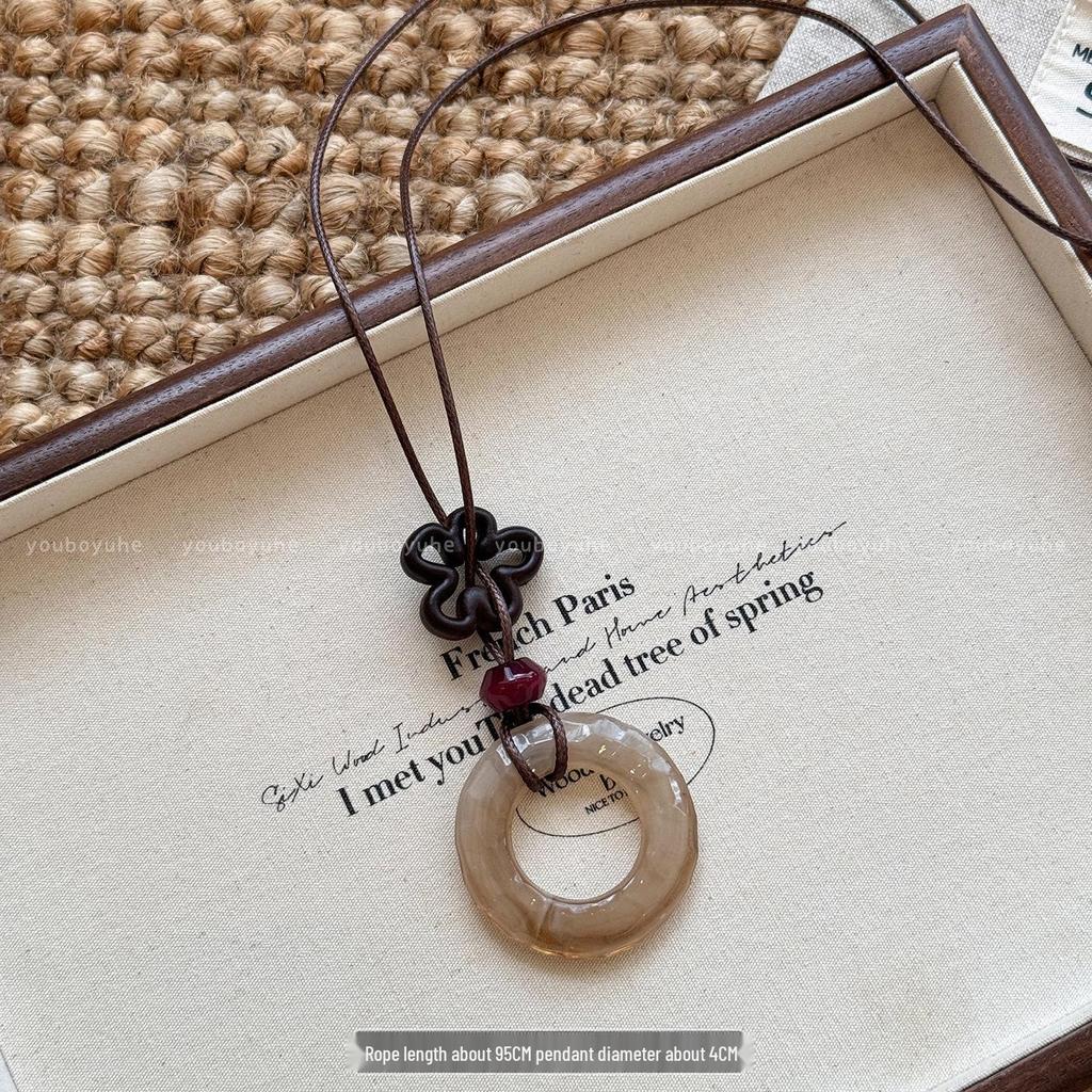 Китайская эстетика, ретро, омбре, длинное ожерелье для женщин - 2025, высококлассная цепочка для свитера, уникальный нишевый дизайн