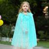 Children's Frozen Elsa Princess Shawl Cape with Veil