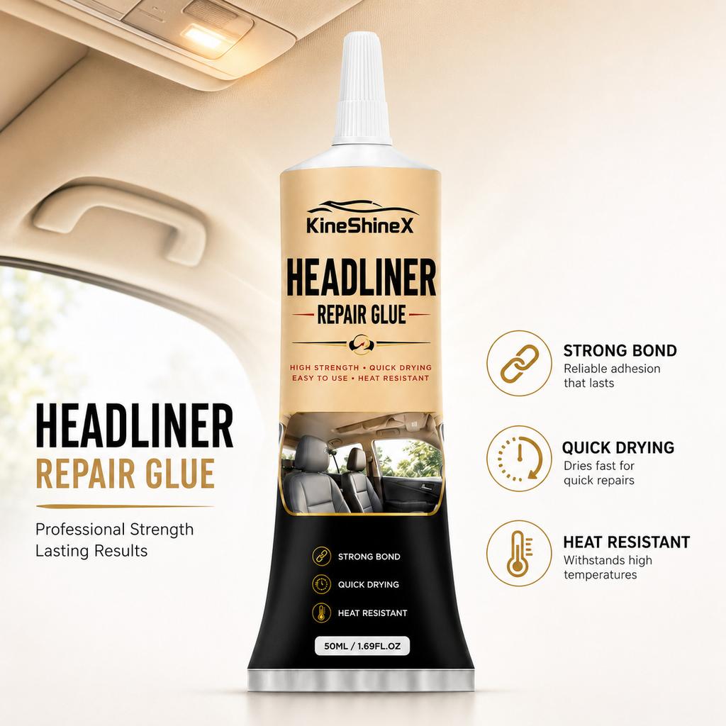 50ml Car Headliner Repair Glue, Special Adhesive for Sagging & Peeling Car Roof Fabric, Door Panel Interior Re-furbishment