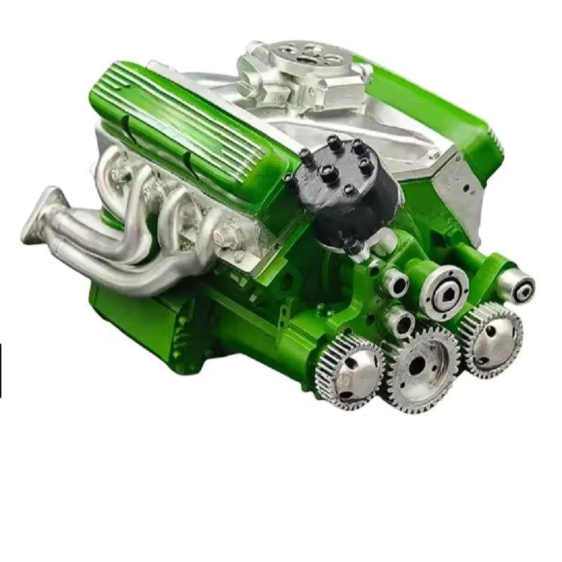 Скульптура из смолы модели двигателя Small-Block для домашнего декора, смоляная фигурка, настольный декор, украшение для дома, скульптура ручной работы для стола, книги