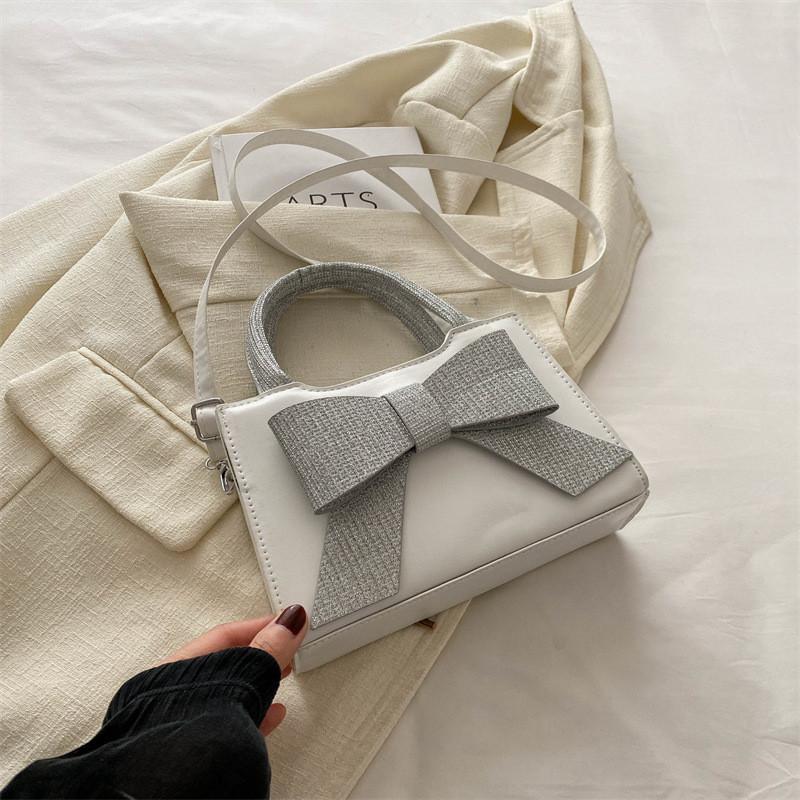 Chic Bowknot Handbag For Women Trendy Summer Crossbody Bag With Soft Pu Leather