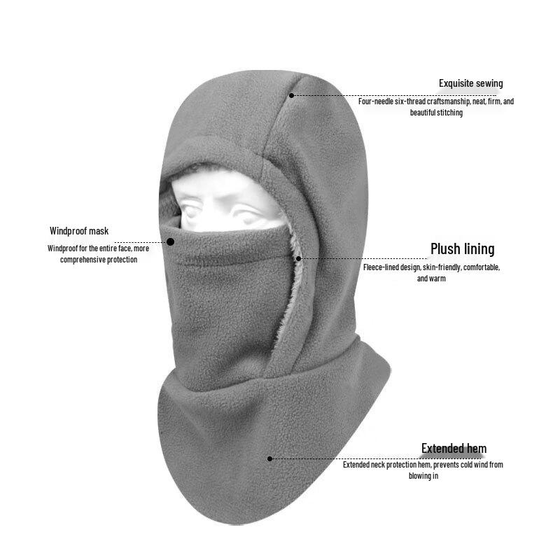 Fleece-Lined Windproof Cycling Mask Hat