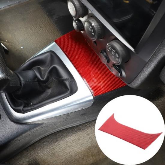 Red Carbon Fiber Console Storage Panel Cover Sticker For Hummer H3 2006-10