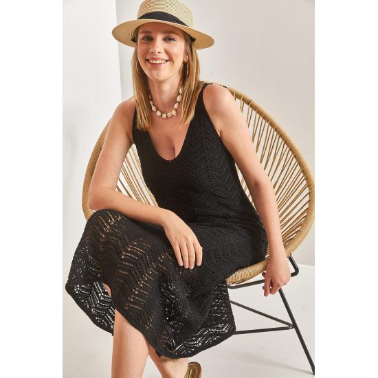 Women's Strap Openwork Summer Knitwear Dress