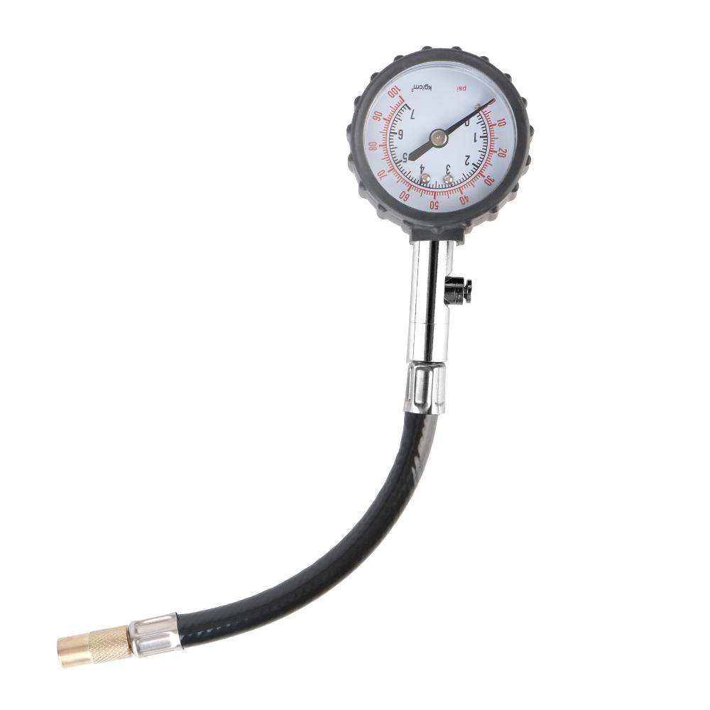 0-100PSI Tire Pressure Gauge Analog Type Portable Automobile Tire Pressure Monitor Test Meter Motorcycle Tyre Pressure Tester