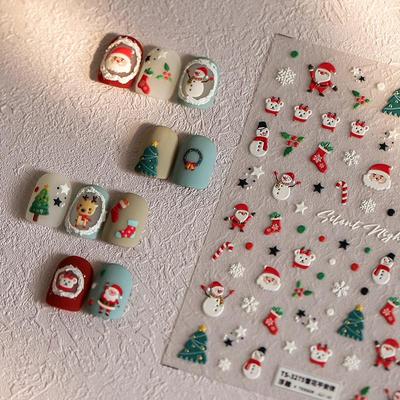 Японские трехмерные наклейки для ногтей Tensor - TS-3268 Christmas Edition