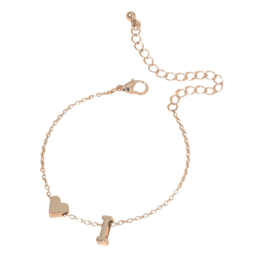 Initial Heart Bracelet Heart Letter Bracelet Personalized Monogram Bracelet 1 Pc