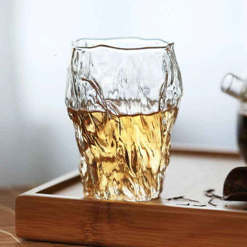 Japan Creative Irregular Whiskey Glass Bark Art Whisky Tumbler Wine Glasses Twisted Tree Design Party Water Coffee Cup Teacup
