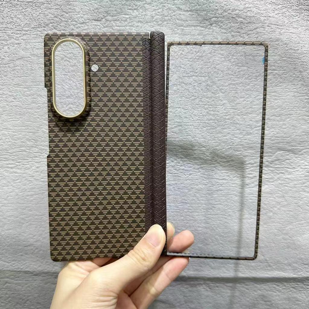 Samsung Z Fold7 Ультратонкий Магнитный Чехол из Углеродного Волокна, Защита Nano PC на Центральной Оси