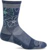 Sockwell Compression Merino Wool PETAL POWER 1 Size for Outdoor and Perfect for Cold and Recovery Women's Socks, CREW, Mid-Length, Pair, Denim, ML,