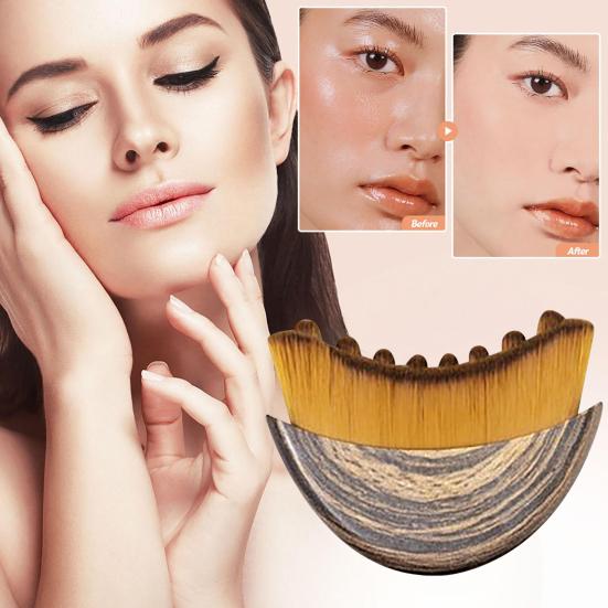 Лимфатическая контурная щетка для лица, моделирующая линию подбородка и челюсти, лимфодренажный массажер, эргономичная щетка для снятия усталости, скраб для ухода за лицом