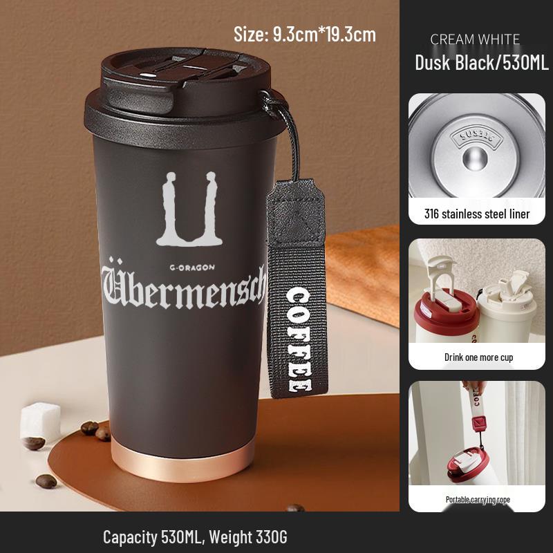 Термокружка из нержавеющей стали G-Dragon, большая емкость, дизайн с ромашками