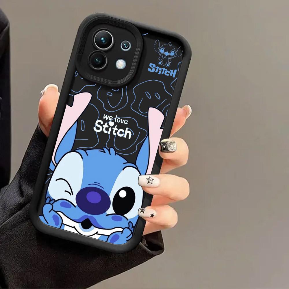 Funny Angel Lilo Stitch Cartoon Phone Case for Xiaomi Mi 13T 14 14T 15 15T Pro 17 Ultra Poco M7 M8 F8 F7 X6 X7 X8 Pro Max Cover