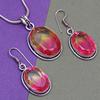 Tourmaline Set Gemstone Gift Wedding Party Bi-Color Pendant,Earring,Ring
