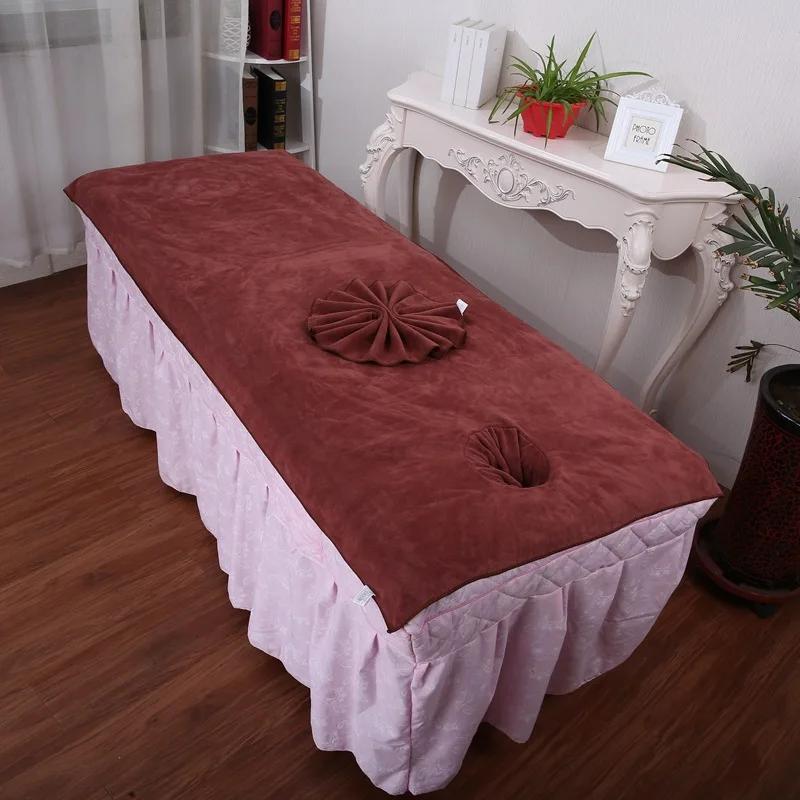 Thickened Beauty Bedsheet Cosmetic Salon Sheets Massage Treatment Soft Sheets Spa SPA Bed Table Cover Sheets with Hole