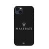 Чехол Maniacase для iPhone 13 Maserati белый карбоновый фон