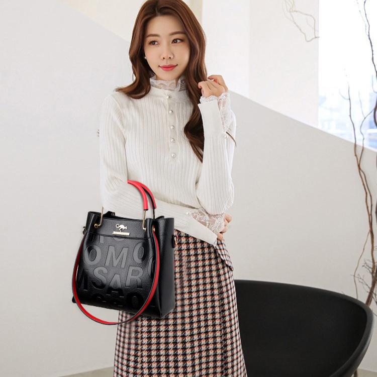 Handbag, Outdoor Crossbody Bag, Large Capacity Stylish Soft Leather Embossed Shoulder Bag, Women's Bag