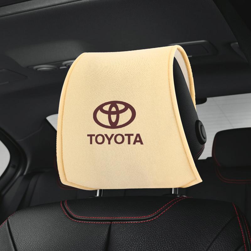 CKMY4 1Pcs Car Headrest Cover Seat Head Pillow Neck Headrest Cover Car Stying for Toyota Camry RAV4 Avensis auris hilux Corolla