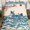 Пододеяльник Koi King Cherry Blossom Комплект постельного белья Ukiyo-e с изображением морских животных в японском стиле с изображением сакуры, розовый романтический пододеяльник