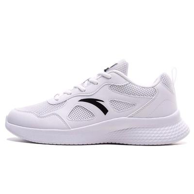 Comfortable Casual Fabric Synthetic Leather Shock Absorbing Lightweight Rebound Low Top Running Shoes Men Sneakers White Black 91935520-1