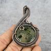 Кулон с пренитом, кулон, обернутый медной проволокой, кулон с пренитом, медные украшения, кулон ручной работы для мужчин, украшения с пренитом, подарок для нее
