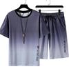 Fashion Boutique Men's T-shirt and Shorts Two-Piece Set Summer Outdoor Street Casual Clothing Breathable Loose Short Sleeved Set
