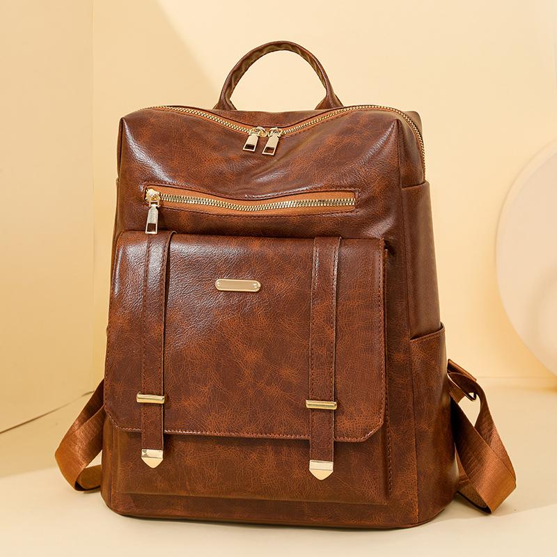 ПУ рюкзак ретро рюкзак большой емкости женская дорожная сумка