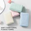 Coral Velvet Towel Soft Absorbent Face and Hand Wash Cloths Fleece Bathing Towels for Gym Fitness Bathroom Hotel Travel and Spa