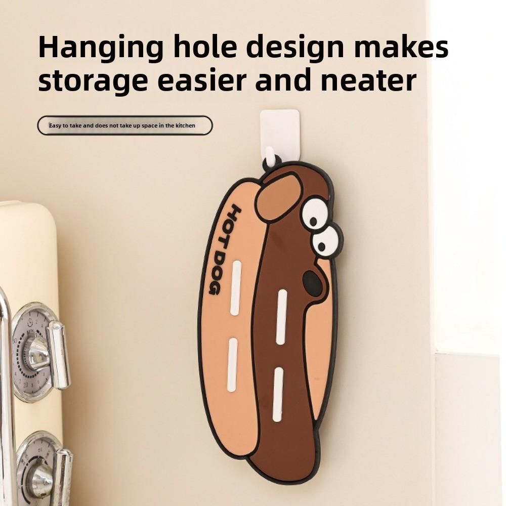 2PCS/SET Cartoon Drain Pot Cover Pad Silicone Heat-Resistant Pad Cup Mat  Drain Area