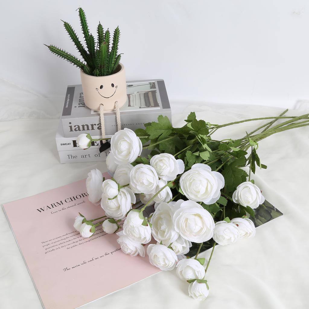 4 шт. 16 головок ранункулюсов искусственные шелковые цветы с длинными стеблями ранункулюс искусственные цветы персидские искусственные цветы для свадебного стола центральный элемент домашнего декора