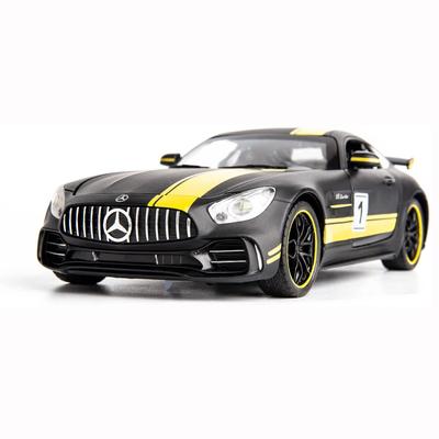 1/24 масштаб Benz AMG GTR игрушечные машинки модель автомобиля, игрушечный автомобиль из цинкового сплава со звуком и светом для детей, подарок для мальчиков и девочек