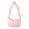 Korean Version of Cotton Clothes Crossbody Women's Bag 2025 Autumn and Winter New Fashion Plaid Shoulder Bag Versatile Pleated Girl Cloud Bag