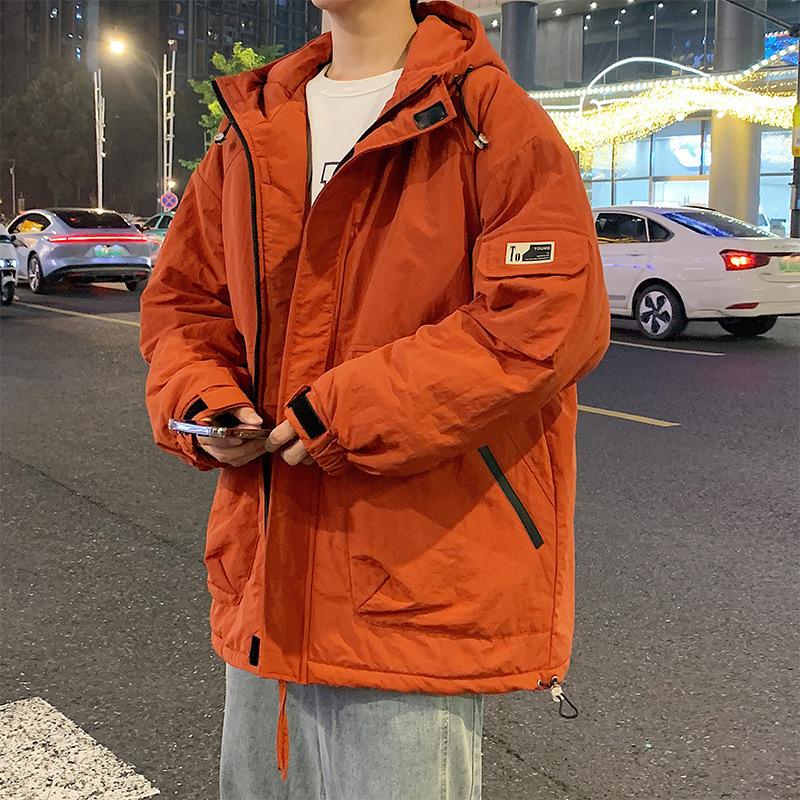 Зима Осень Мужские Свободные Парки С Капюшоном Ветровка Утепленное Пальто Мужские Утепленные Куртки