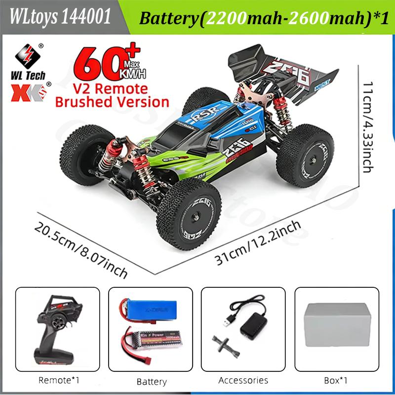 AAYG1 WLtoys 144016 144001 144010 4WD RC Car High Speed 2.4G 35-75KM/H Off-Road Drift Remote Control Racing Vehicle Toy Gift