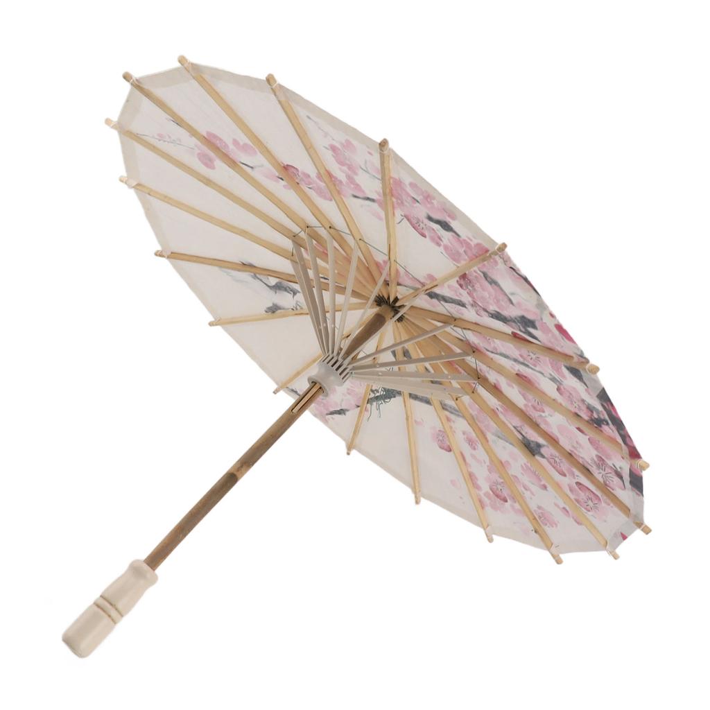 Chinese Oiled Paper Umbrella Handmade Paper Umbrella with Wood Handle for Performance Wedding Party