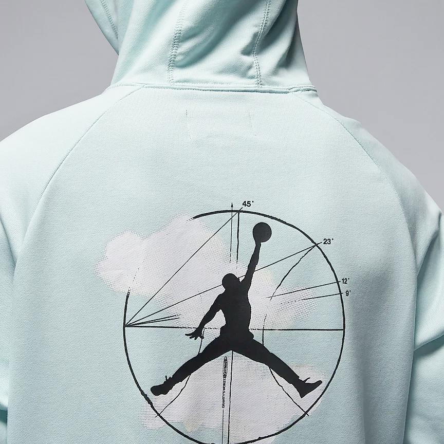 Jordan Dri-Fit Sport Толстовка с буквенным принтом Толстовка с длинными рукавами Мужская толстовка Ice-Jade-Blue FQ6809-346